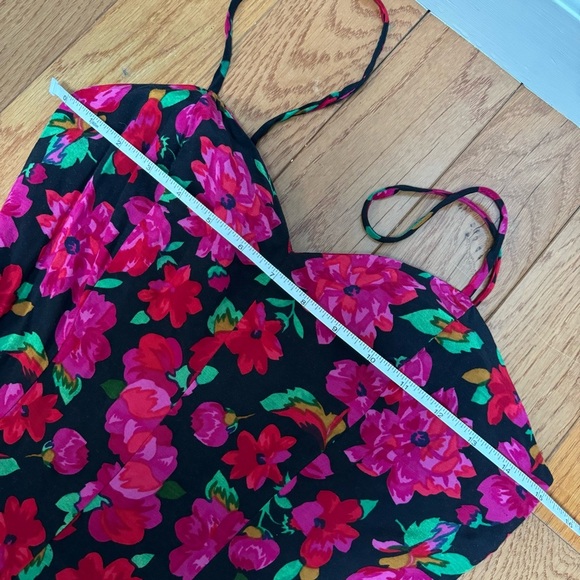 Rampage Vintage‎ Floral Romper Black and Pink Size 7 - Picture 6 of 8